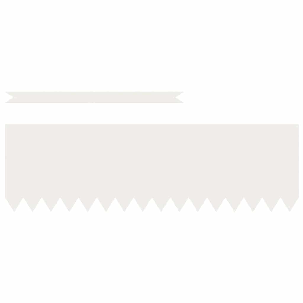 Raseneinfassung 10 pcs Weiß 100 x 0,05 x 20 cm