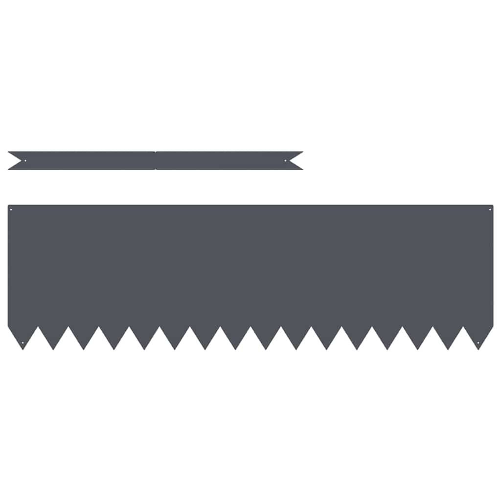 Raseneinfassung 10 pcs Anthrazit 100 x 0,05 x 20 cm