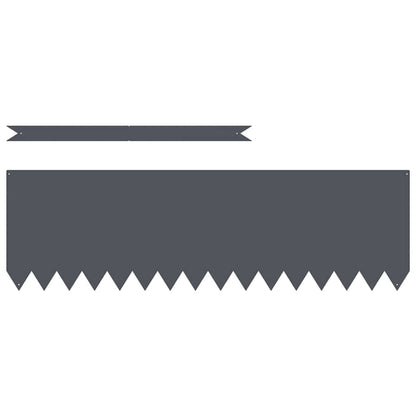 Raseneinfassung 10 pcs Anthrazit 100 x 0,05 x 20 cm