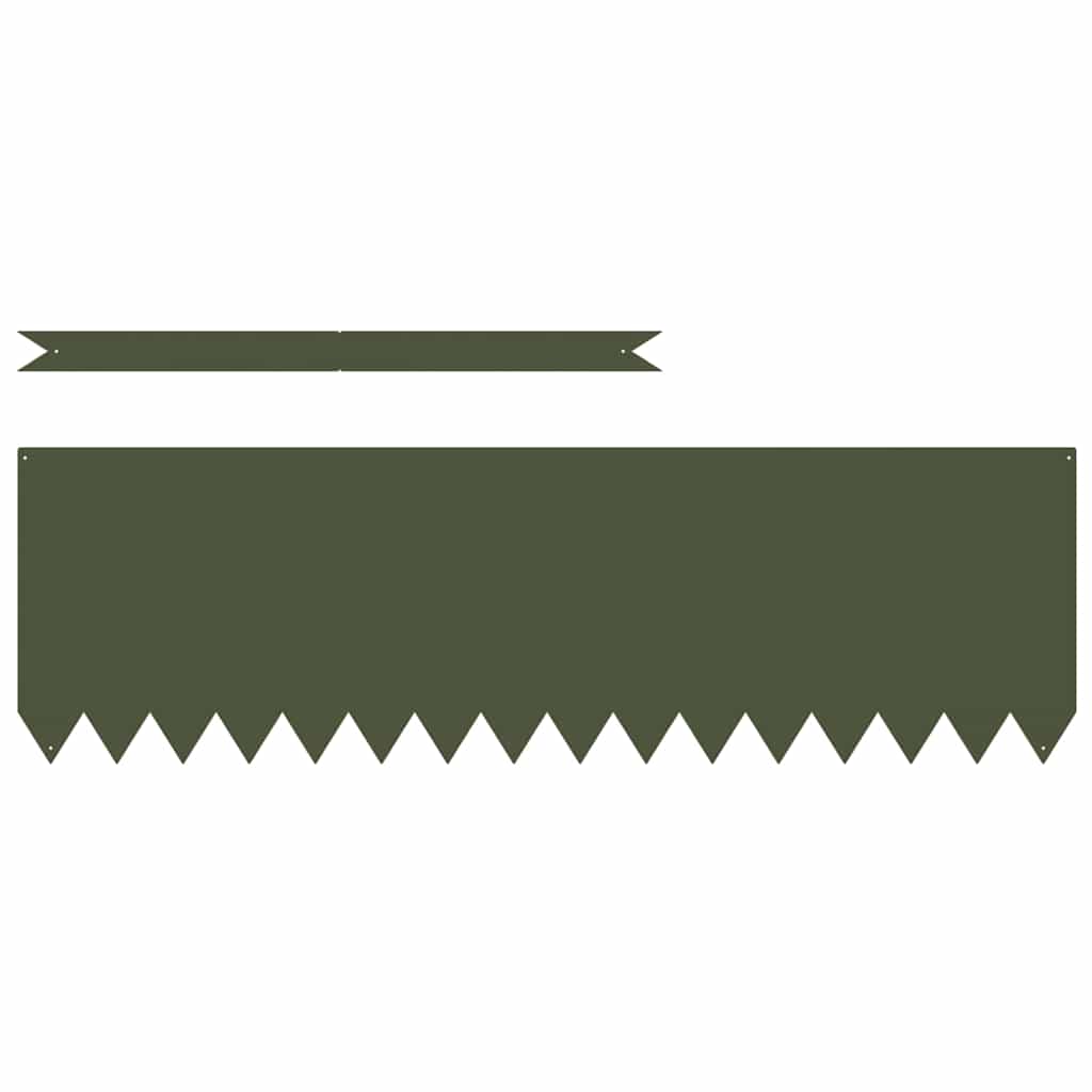 Raseneinfassung 10 pcs Olive Grün 100 x 0,05 x 20 cm