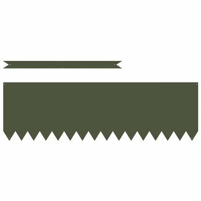 Raseneinfassung 10 pcs Olive Grün 100 x 0,05 x 20 cm