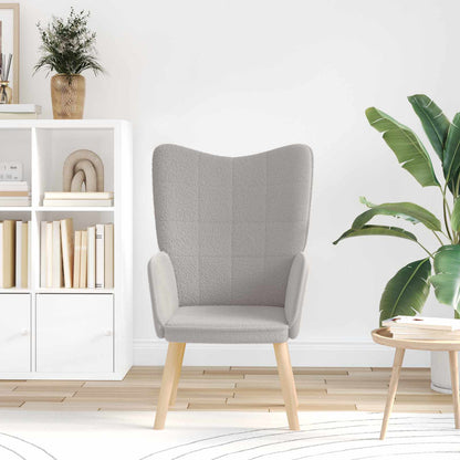 Sessel Hellgrau 62 x 67 x 95,5 cm Sherpa-Stoff