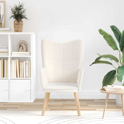 Sessel Creme 62 x 67 x 95,5 cm Sherpa-Stoff