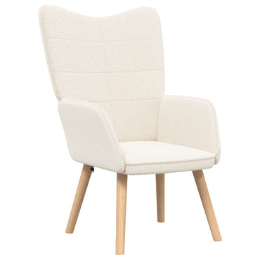 vidaXL Sessel Creme 62 x 67 x 95,5 cm Sherpa-Stoff