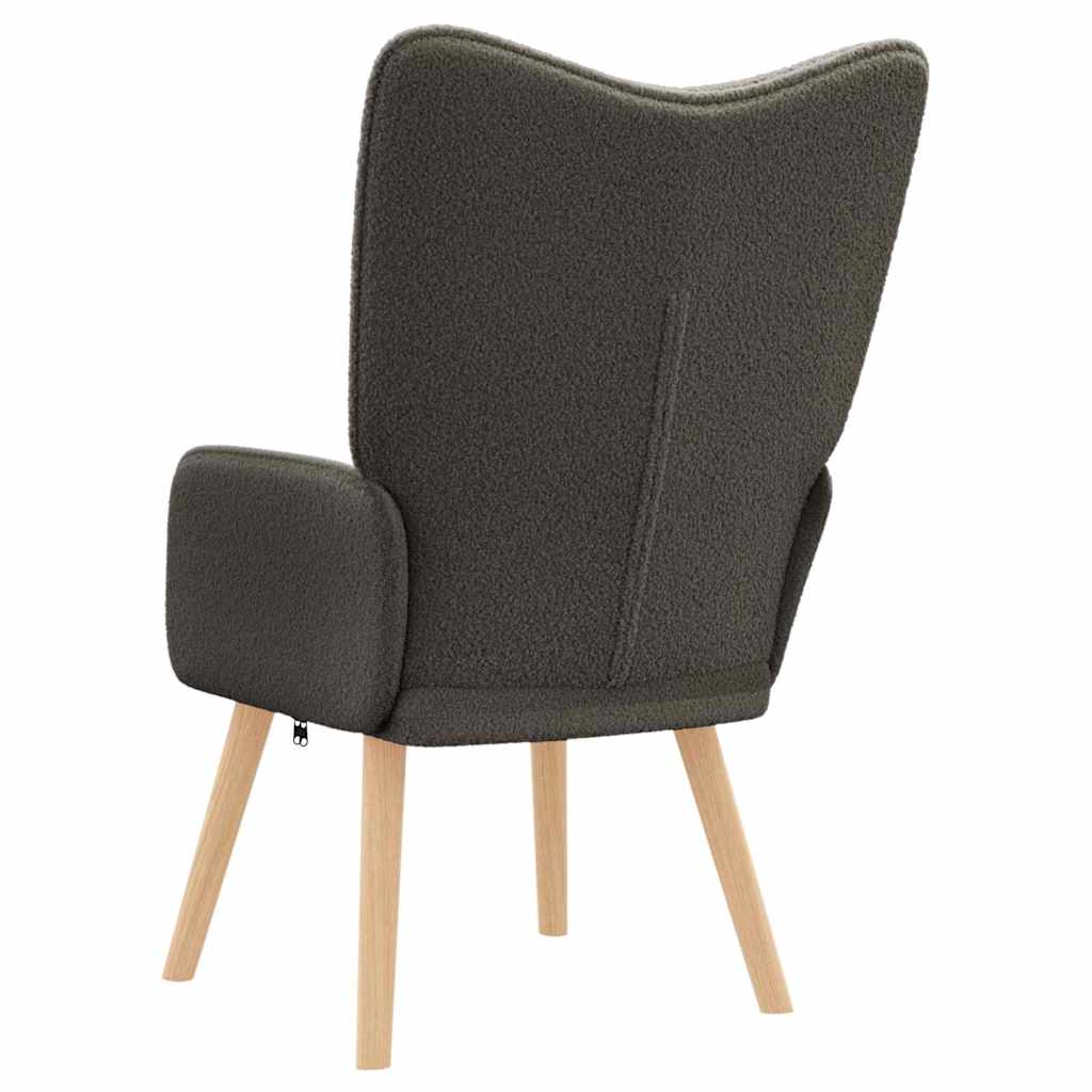 vidaXL Sessel Dunkelgrau 62 x 67 x 95,5 cm Sherpa-Stoff