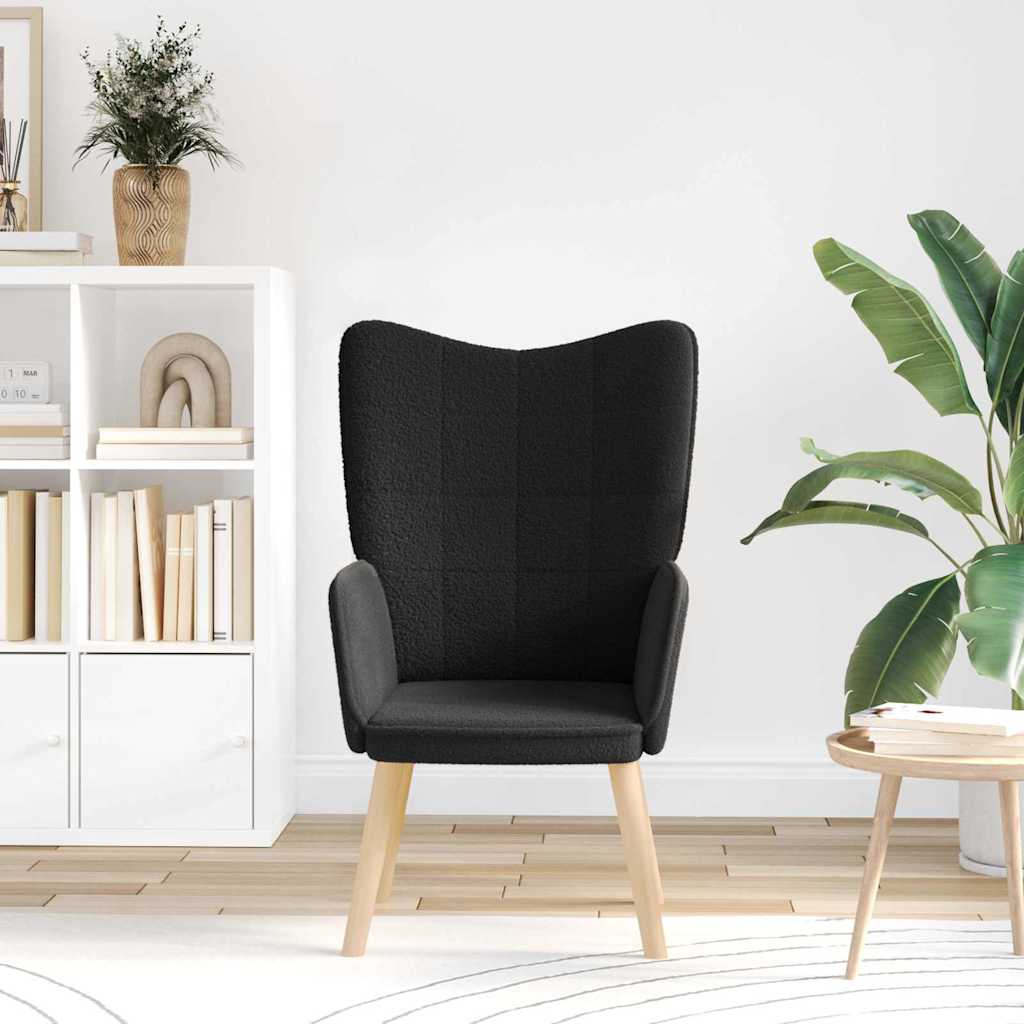 vidaXL Sessel Schwarz 62 x 67 x 95,5 cm Sherpa-Stoff