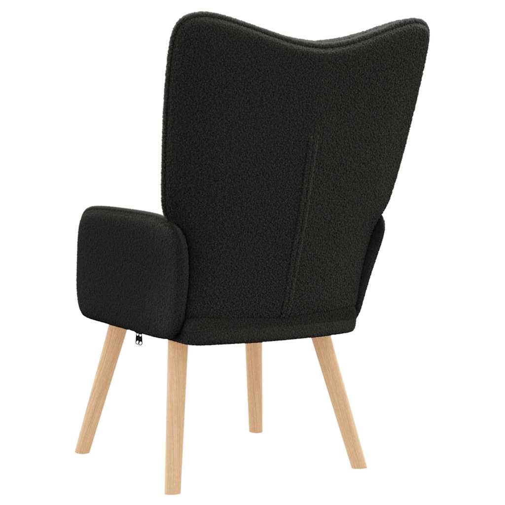 vidaXL Sessel Schwarz 62 x 67 x 95,5 cm Sherpa-Stoff