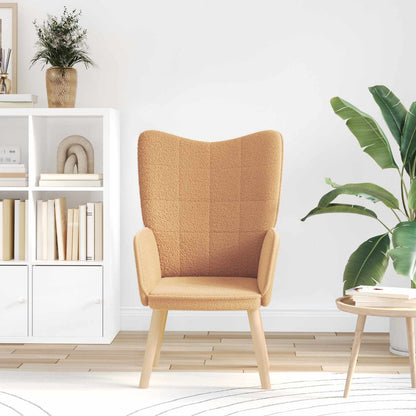 Sessel Beige 62 x 67 x 95,5 cm Sherpa-Stoff