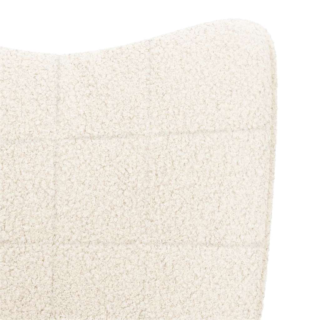 vidaXL Schaukelstuhl Creme Sherpa-Stoff