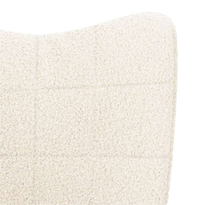 vidaXL Schaukelstuhl Creme Sherpa-Stoff