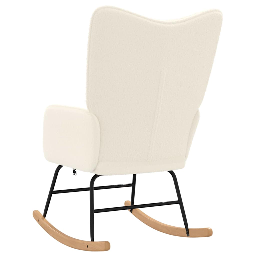 vidaXL Schaukelstuhl Creme Sherpa-Stoff