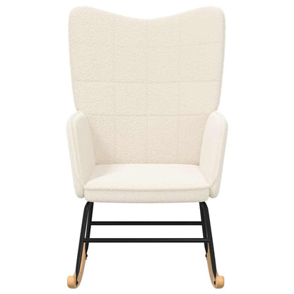 vidaXL Schaukelstuhl Creme Sherpa-Stoff