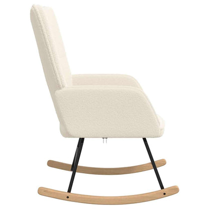 vidaXL Schaukelstuhl Creme Sherpa-Stoff