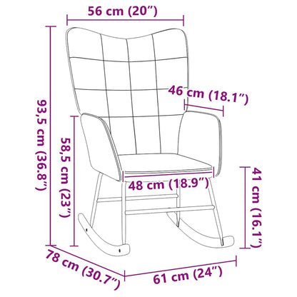 vidaXL Schaukelstuhl Creme Sherpa-Stoff