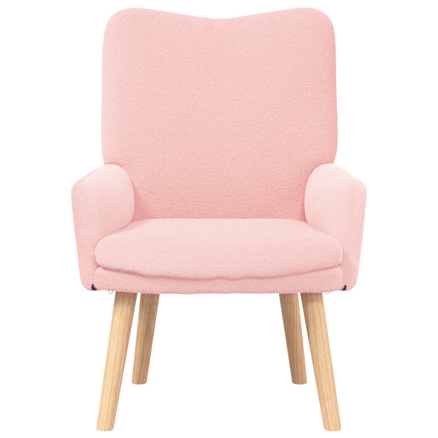 vidaXL Sessel Rosa 63 x 67 x 94 cm Schafstoff und Sperrholz