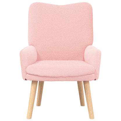 vidaXL Sessel Rosa 63 x 67 x 94 cm Schafstoff und Sperrholz