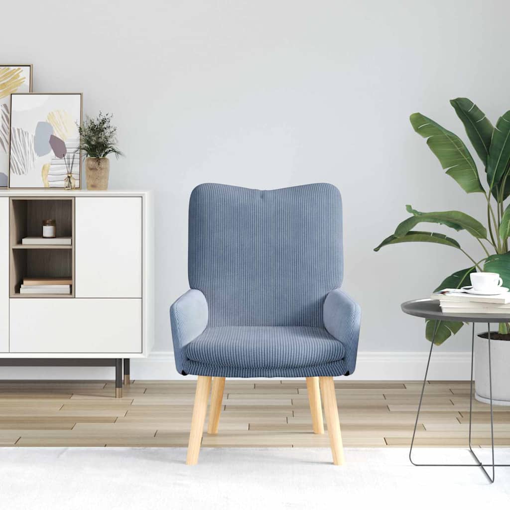 vidaXL Fauteuil bleu 63 x 67 x 94 cm tissu
