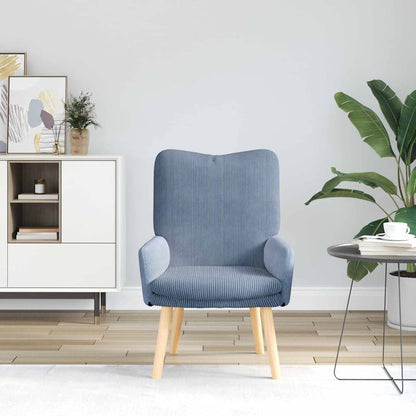 vidaXL Fauteuil bleu 63 x 67 x 94 cm tissu