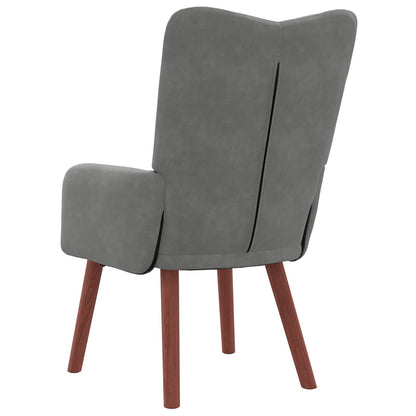 vidaXL Fauteuil Gris foncé 63 x 67 x 94 cm Velours