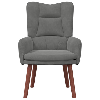 vidaXL Fauteuil Gris foncé 63 x 67 x 94 cm Velours