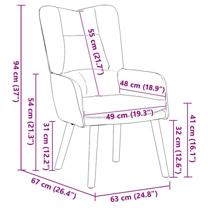 Sessel Gelb 63 x 67 x 94 cm Samt