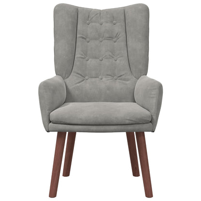 vidaXL Sessel Hellgrau 63 x 67 x 94 cm Samt