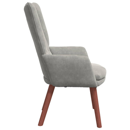 vidaXL Sessel Hellgrau 63 x 67 x 94 cm Samt