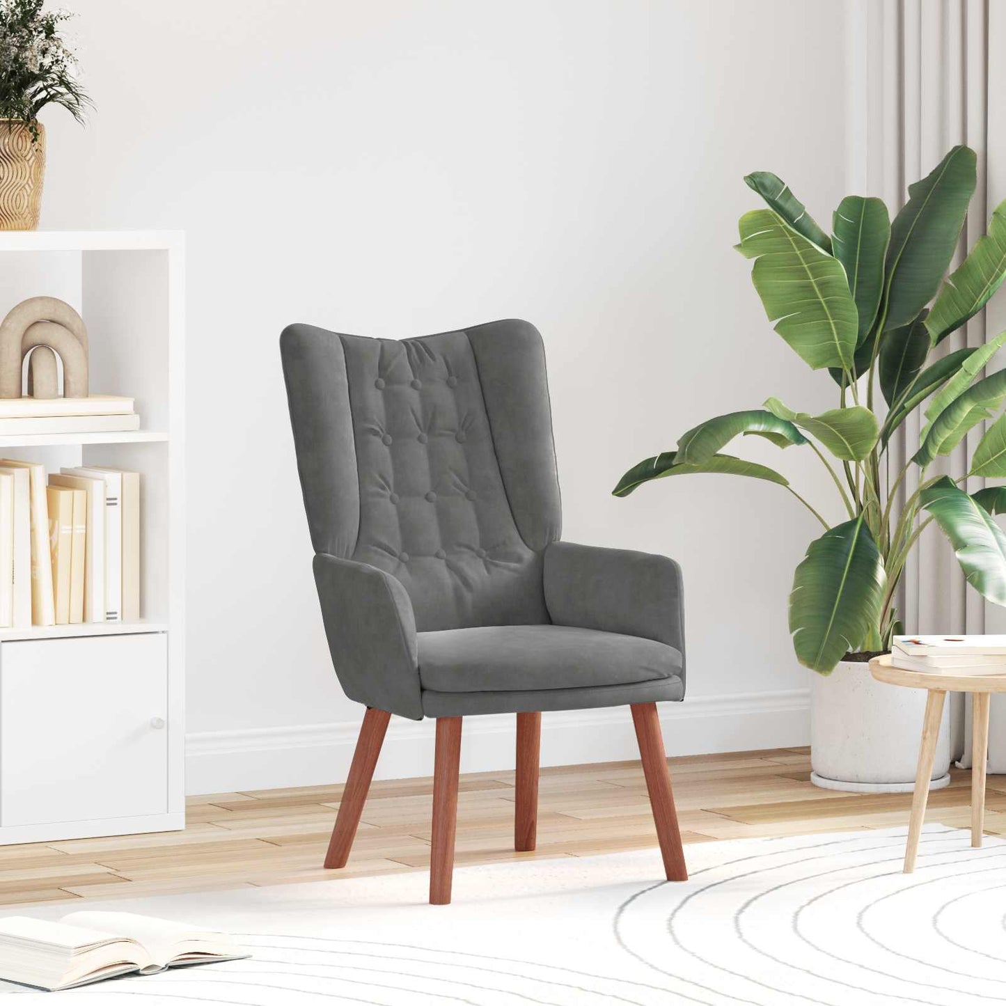 vidaXL Sessel Dunkelgrau 63 x 67 x 94 cm Samt