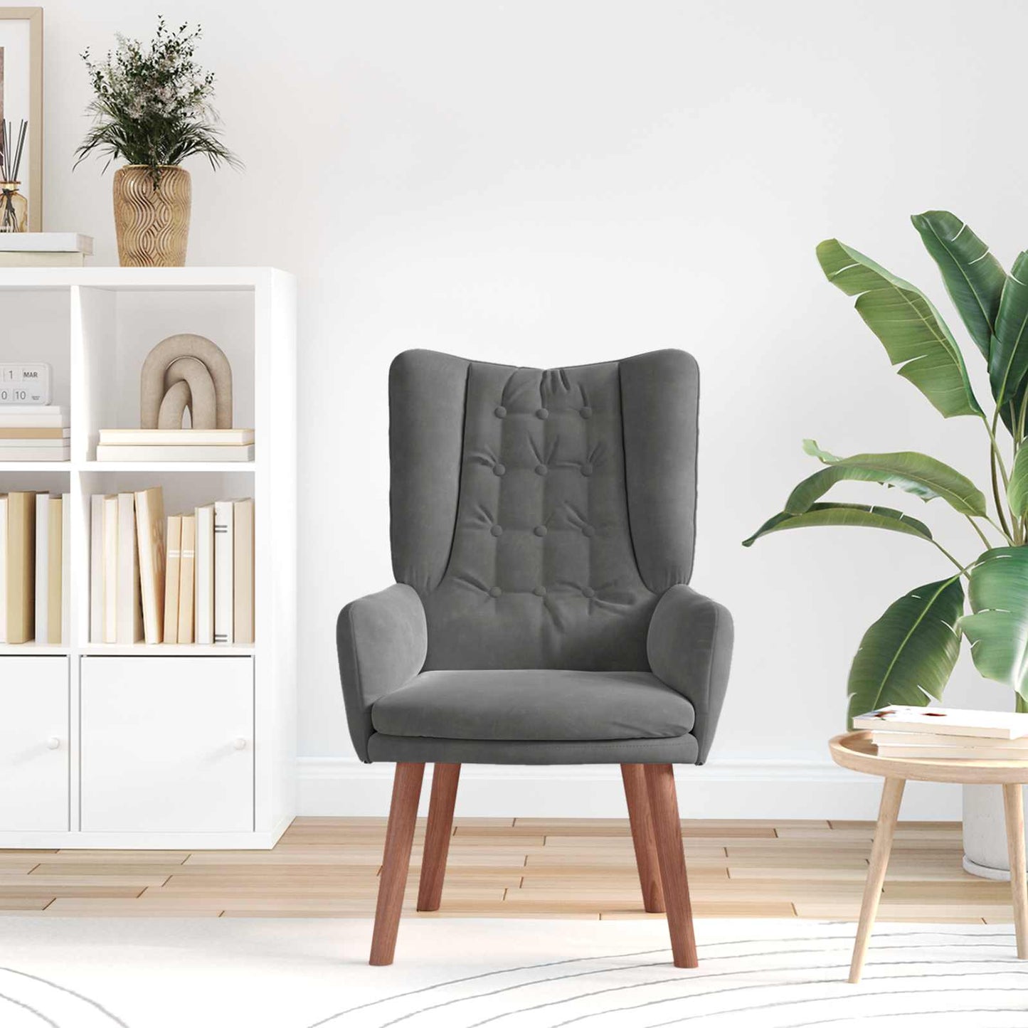 vidaXL Sessel Dunkelgrau 63 x 67 x 94 cm Samt