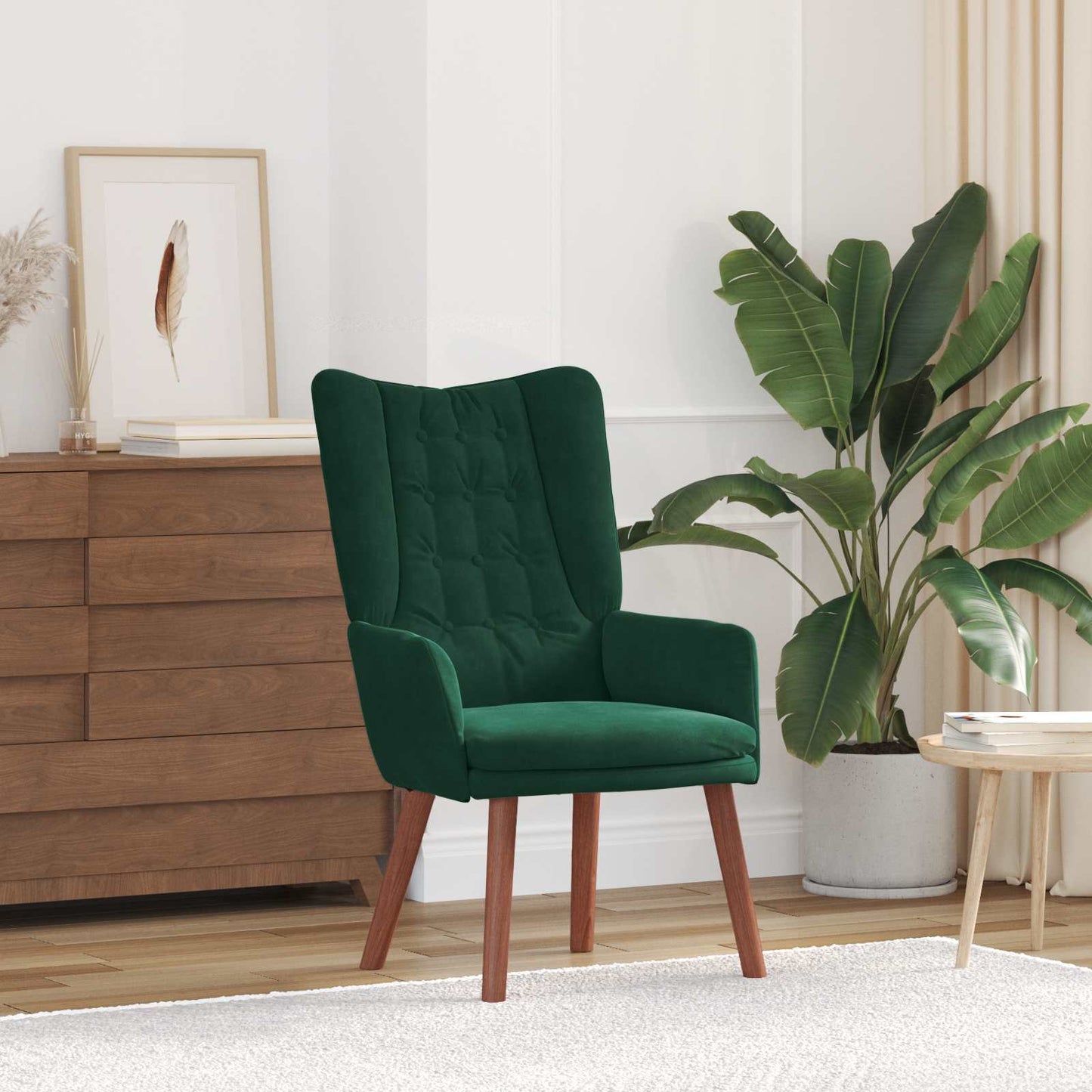 vidaXL Sessel Dunkelgrün 63 x 67 x 94 cm Samt