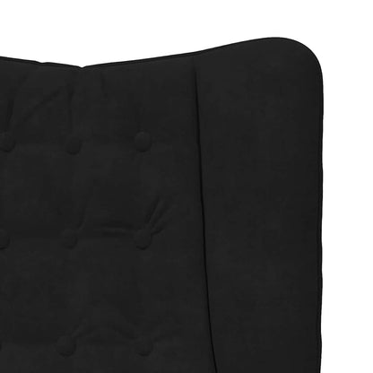vidaXL Fauteuil Noir 63 x 67 x 94 cm Velours