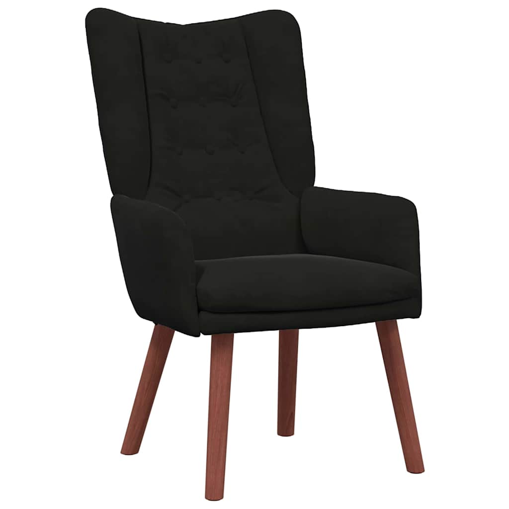 vidaXL Fauteuil Noir 63 x 67 x 94 cm Velours