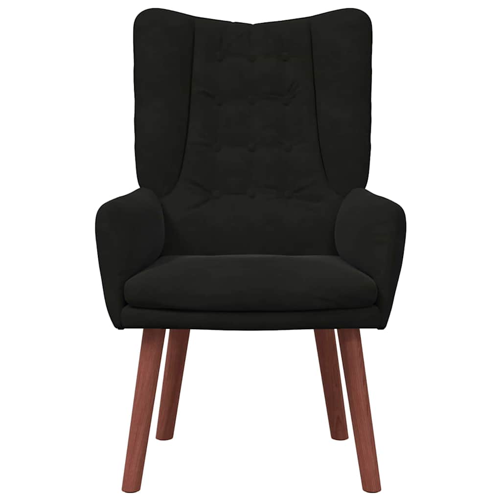 vidaXL Fauteuil Noir 63 x 67 x 94 cm Velours