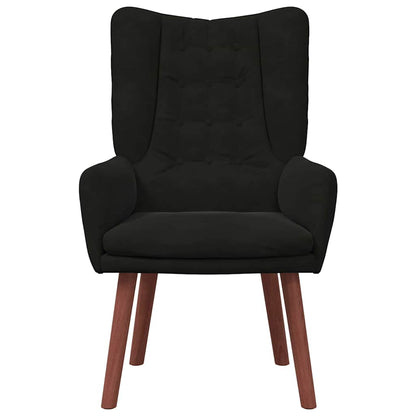 vidaXL Fauteuil Noir 63 x 67 x 94 cm Velours