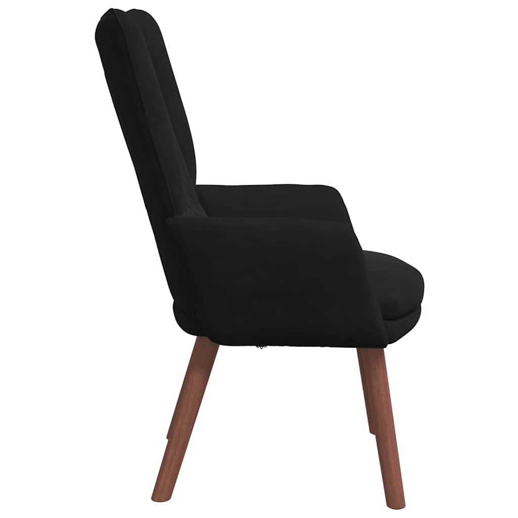 vidaXL Fauteuil Noir 63 x 67 x 94 cm Velours