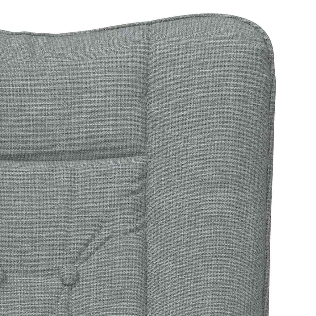 vidaXL Sessel Hellgrau 63 x 67 x 94 cm Stoff und Sperrholz