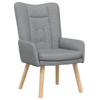 vidaXL Sessel Hellgrau 63 x 67 x 94 cm Stoff und Sperrholz