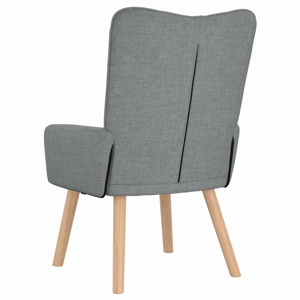 vidaXL Sessel Hellgrau 63 x 67 x 94 cm Stoff und Sperrholz