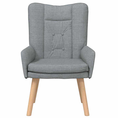 vidaXL Sessel Hellgrau 63 x 67 x 94 cm Stoff und Sperrholz