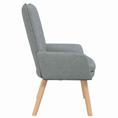 vidaXL Sessel Hellgrau 63 x 67 x 94 cm Stoff und Sperrholz