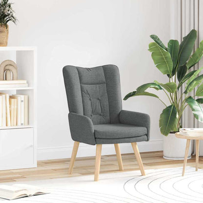 vidaXL Sessel Dunkelgrau 63 x 67 x 94 cm Stoff und Sperrholz