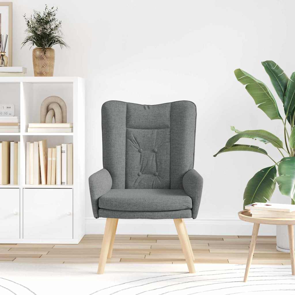 vidaXL Sessel Dunkelgrau 63 x 67 x 94 cm Stoff und Sperrholz