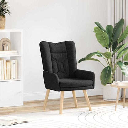 vidaXL Fauteuil noir 63 x 67 x 94 cm tissu et contreplaqué