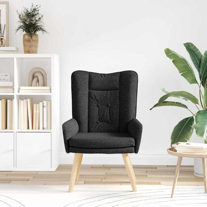 vidaXL Fauteuil noir 63 x 67 x 94 cm tissu et contreplaqué