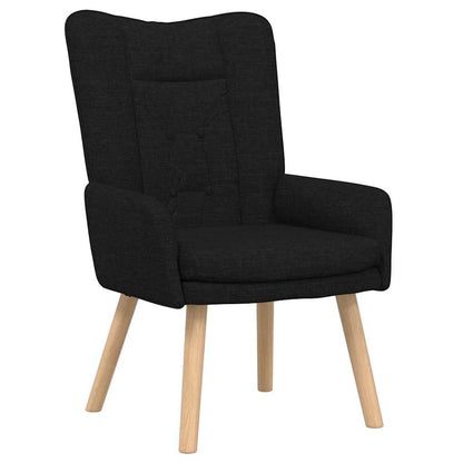 vidaXL Fauteuil noir 63 x 67 x 94 cm tissu et contreplaqué