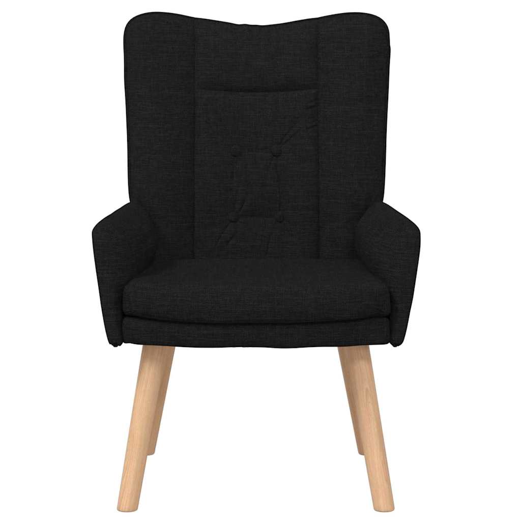 vidaXL Fauteuil noir 63 x 67 x 94 cm tissu et contreplaqué
