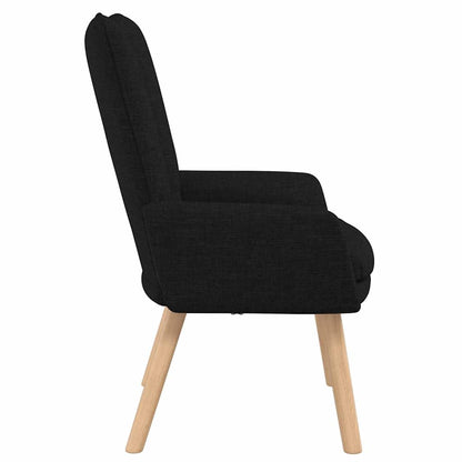 vidaXL Fauteuil noir 63 x 67 x 94 cm tissu et contreplaqué