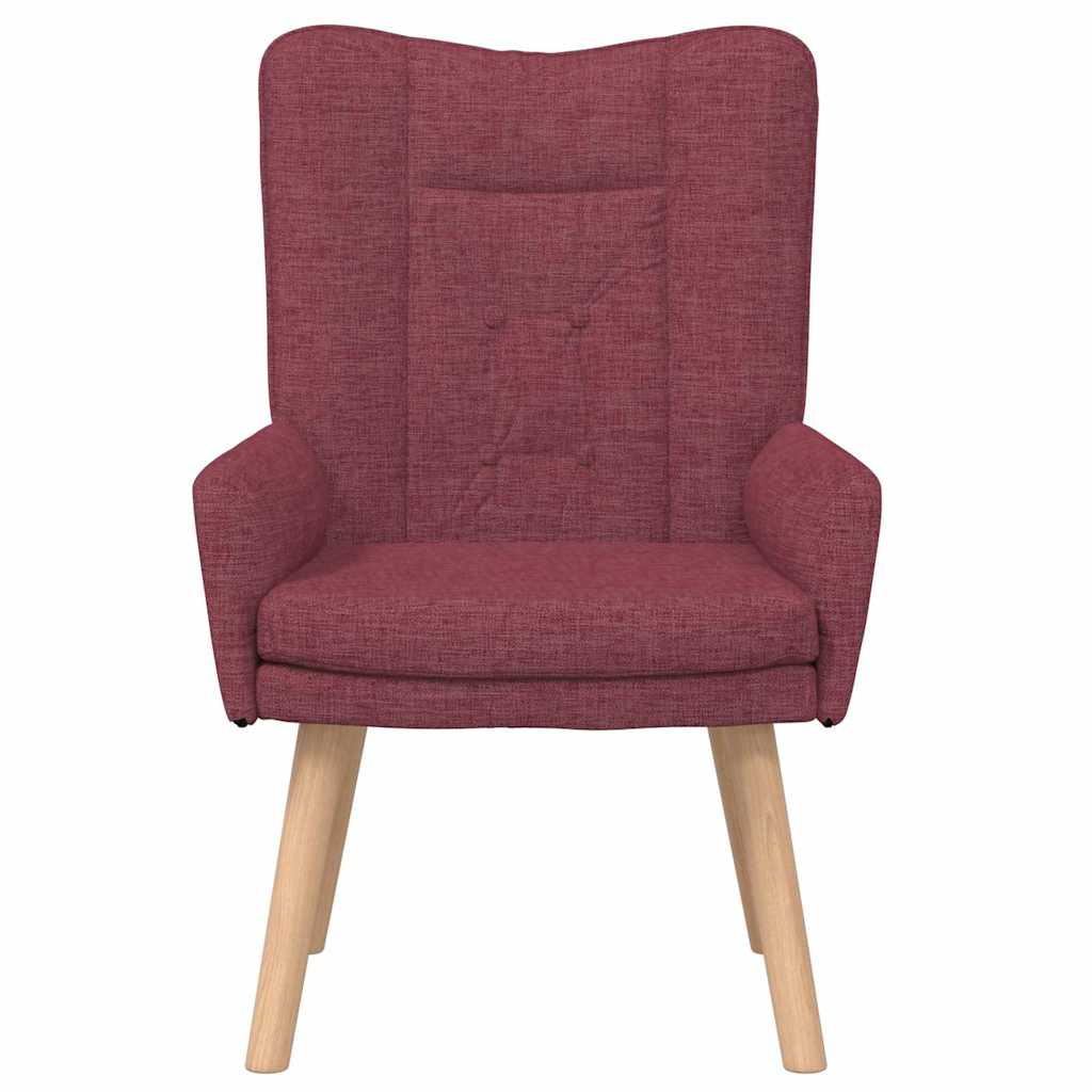 vidaXL Sessel Weinrot 63 x 67 x 94 cm Stoff und Sperrholz