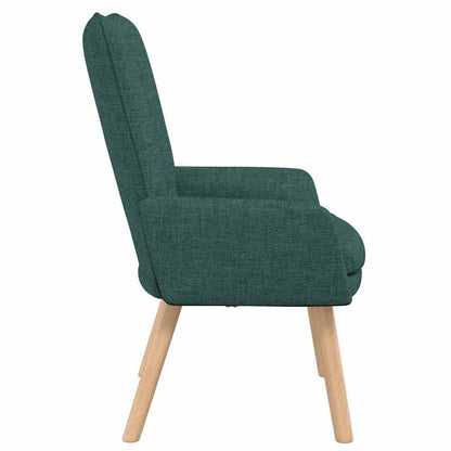 vidaXL Sessel Dunkelgrün 63 x 67 x 94 cm Stoff und Sperrholz