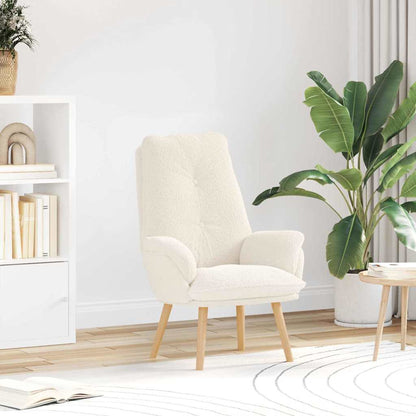 Sessel Creme 69 x 74 x 93 cm Sherpa-Stoff